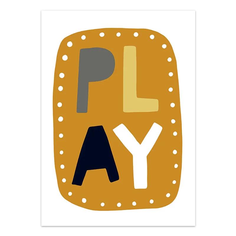 Алфавитная радуга Врата Лев Птица Настенное искусство Холст Живопись Скандинавские Постеры и Принты Мультяшные Настенные Картины для Декора Детской Комнаты