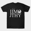 Азиатский размер Хлопковая унисекс футболка Печать на футболке Jimothy - Черная футболка Печать без вырезания Обычная посадка