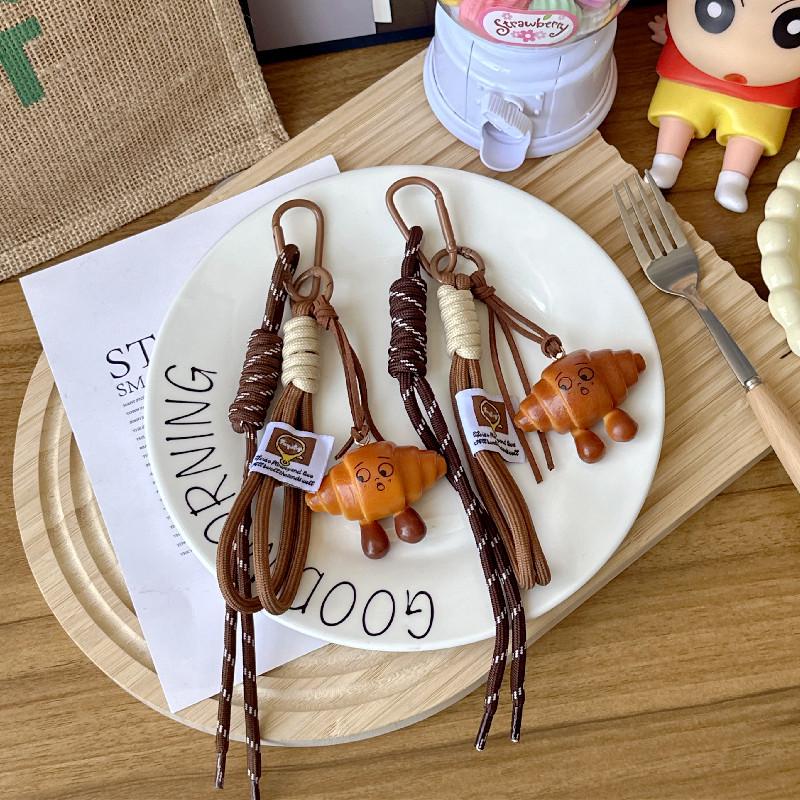 INS-Style Miu Series Alkaline Water Bread Bag - Cute Chocolate Pendant Jewelry Keychain