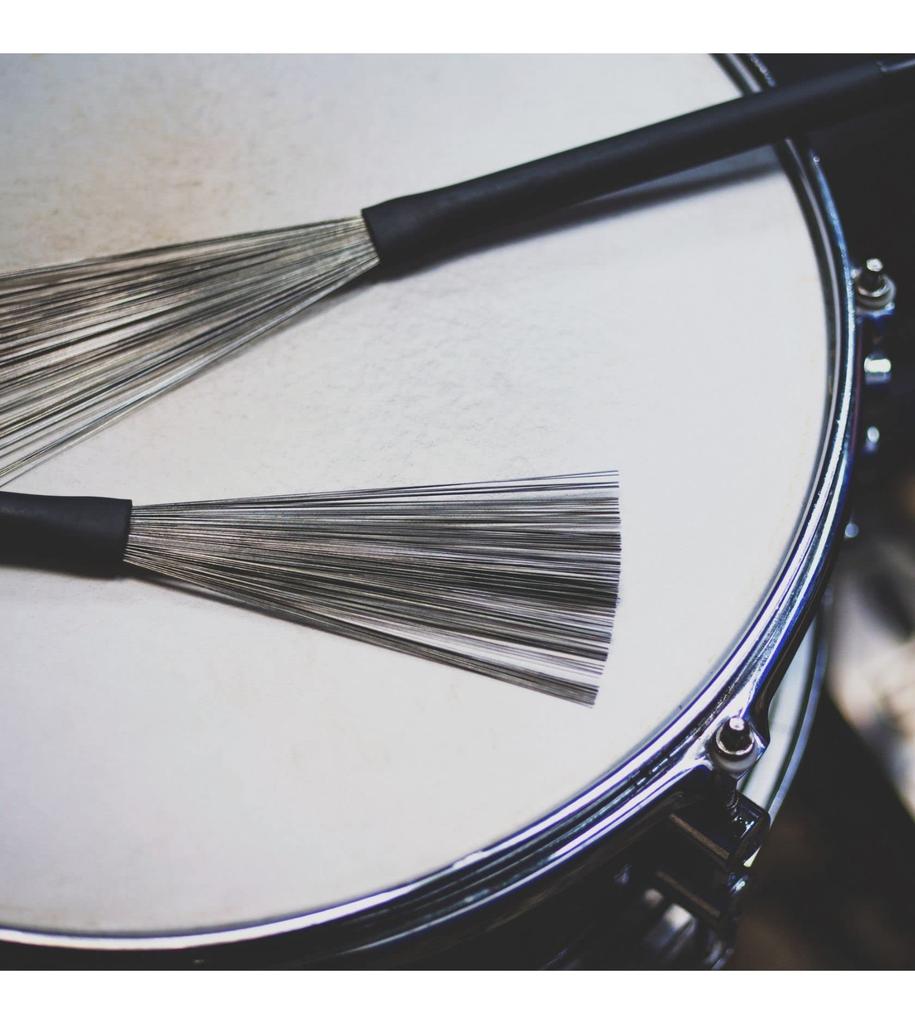 Cobalt Planet Drumstick Brushes, Metal and Nylon, Set of 4, Drum Wire Brushes (Black, Metal and Nylon, Set of 4)
