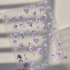 3D Рельефные Наклейки для Маникюра Фиолетовые Изысканные Цветы Ириса Клейкие Декали Маникюр Цветочный Узор Рельефные Украшения