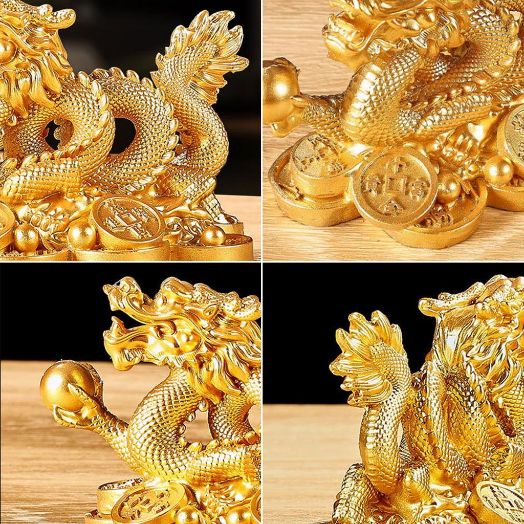 Дракон Фэн Пять Драконов Золотой Дракон Процветание Увеличивает Деньги 2024 Зодиак Фэн Шуй Удачи Счастливый Дракон Удачи Открытие Празднование Подарок
