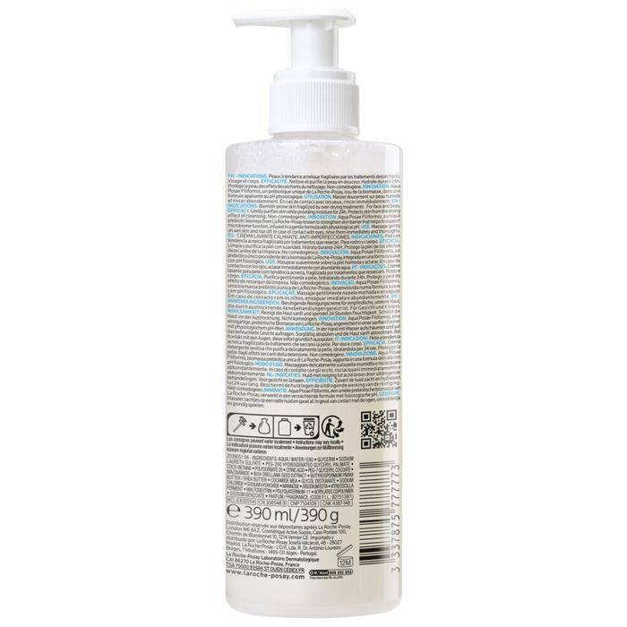 La Roche-Posay Effaclar H Iso-Biome Увлажняющий успокаивающий очищающий крем против несовершенств 390 мл