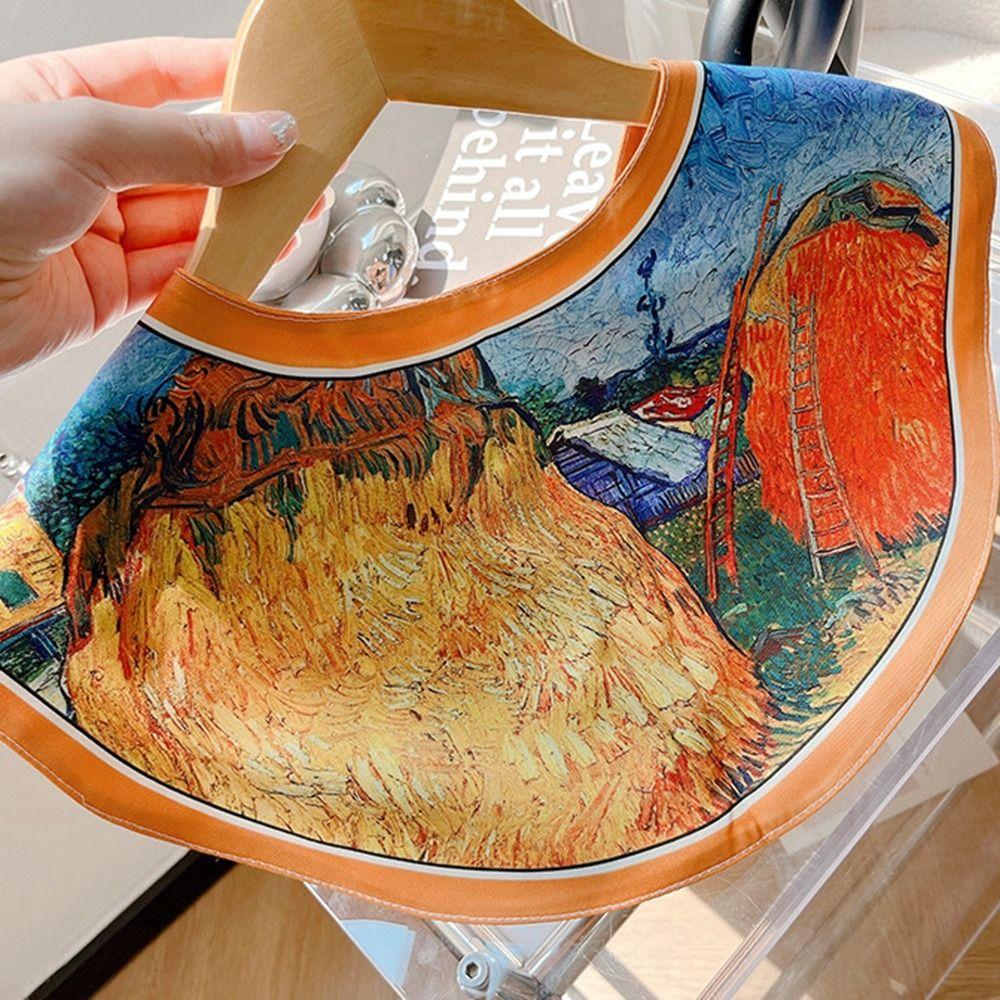 Bow Clothing Accessories Fake Collar Female Shawl Silk Scarf Printed Scarf Korean Style Scarves