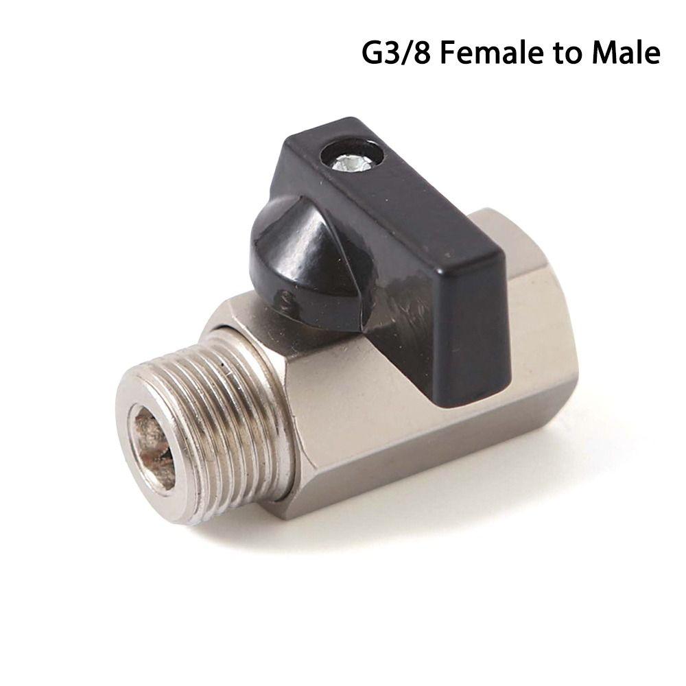 1/8" 1/4" 3/8" 1/2" Threaded Mini Carbon Steel Ball Valve BSP Male To Female Air Compressor Valves Water Gas Oil Shut Off Valve