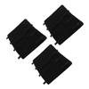 3Pcs RV Step Covers 22 X 20 Inch Black RV Step Rug Carpets for Curved Foot Ladder Manual Electrical