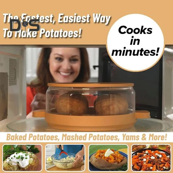 Картофельная пароварка для микроволновки для поваров Нежный воздушный картофель Картофельные банки с беконом без бисфенола А Равномерно приготовленный горшок для картофеля Универсальная печь для запекания картофеля