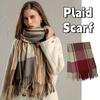 Keep Warm Plaid Scarf Thick Shawl Wrap Simple Imitation Cashmere Shawl  Autumn Winter