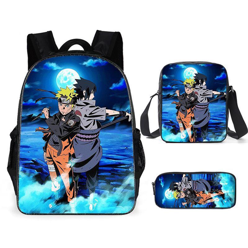 Naruto Naruto Surrounding Primary School Bag Cartoon Animation Backpack Satchel Pencil Case