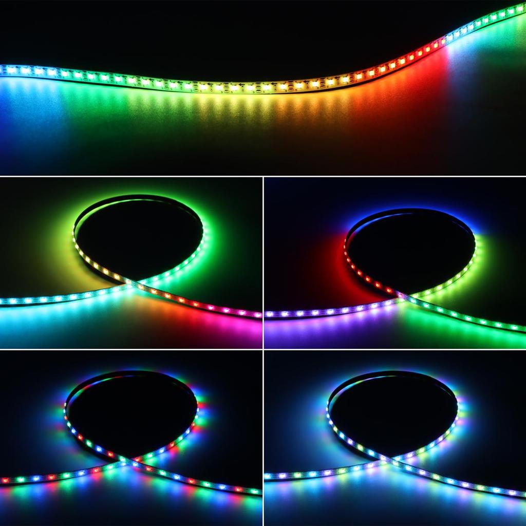 5mm WS2812B LED Strip 60/160 Leds/M DC5V Smart Individually Addressable RGBIC Neon Sign Tape Dreamcolor Fairy Ambinet Lighting