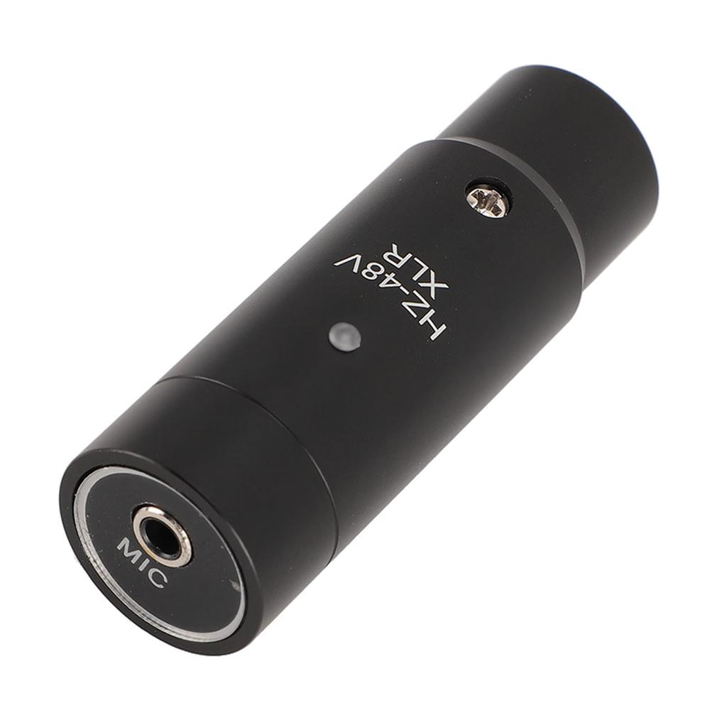 48V Phantom Power Microphone To XLR Male Adapter 3 Pin for 3.5mm Headphones 20‑16000Hz