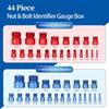Shamiina 44-Piece Nut and Bolt Thread Checker, Bolt and Nut Identification Tool, Thread Checker