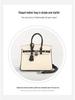 2025 Summer Women's Color Block Handbag - Trendy Platinum Shoulder & Crossbody Bag in European & American Fashion Style.