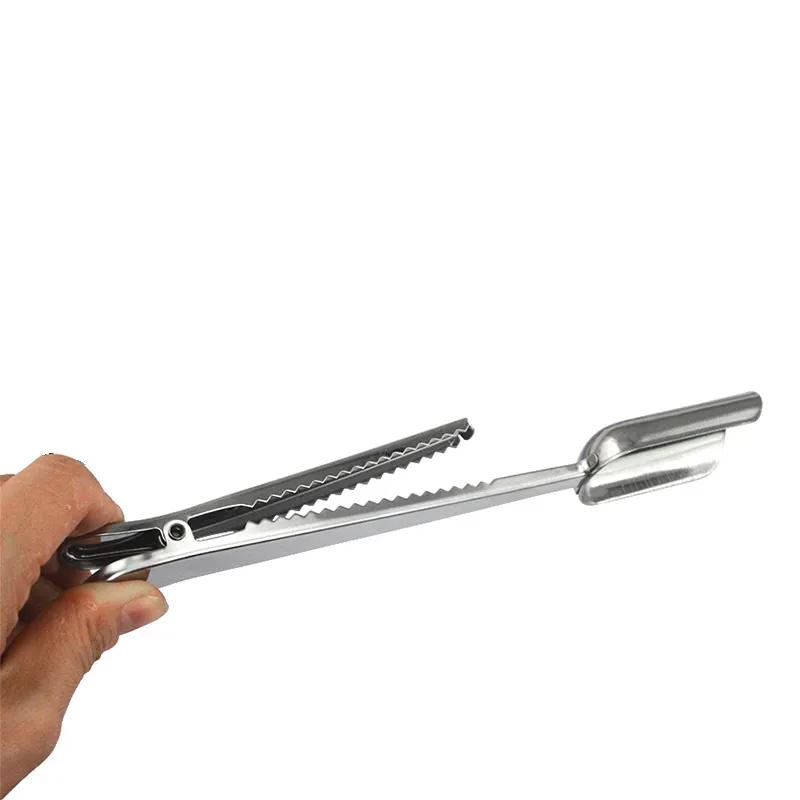 Scoop With Stainless Steel Mini Shovel Coffee Measuring Spoon For Tea Leaf Protein Powder Bag Sealing Clip Scoops Ya749