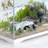 S/M/L Fish Tank H idden Cave Hideout Shelter Tunnel For Small Fish Shrimp Reptile, ABS Aquarium Landscaping Underground Cave