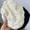 Корейская тонкая шапка-бини Весна Лето Шапка художника-маляра Новые береты с розовым цветком