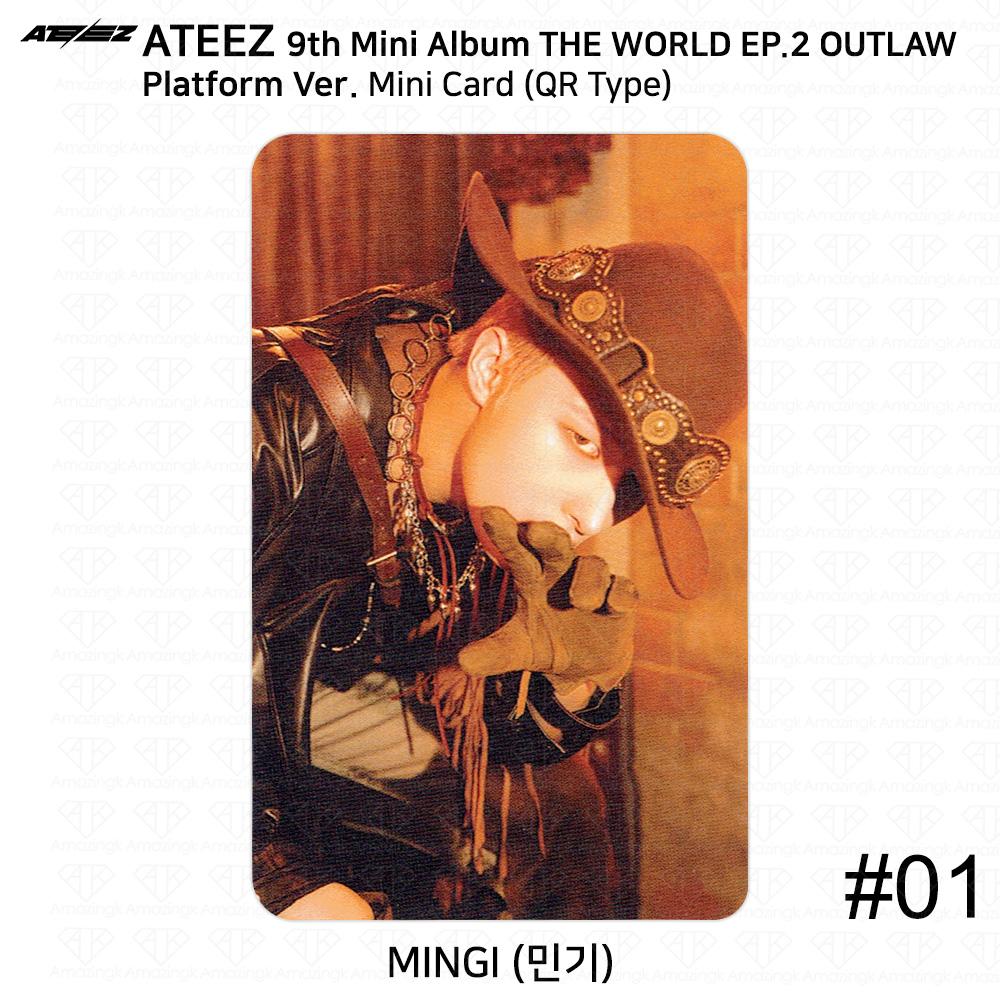 ATEEZ 9-й мини-альбом THE WORLD EP.2 OUTLAW Platform Ver QR Фотокарточка Изображение карты