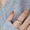 Non Tarnish Waterproof Joolim Jewelry 18K Gold Plated Gold & Silver Twist Stackable Stainless Steel Rings for Women