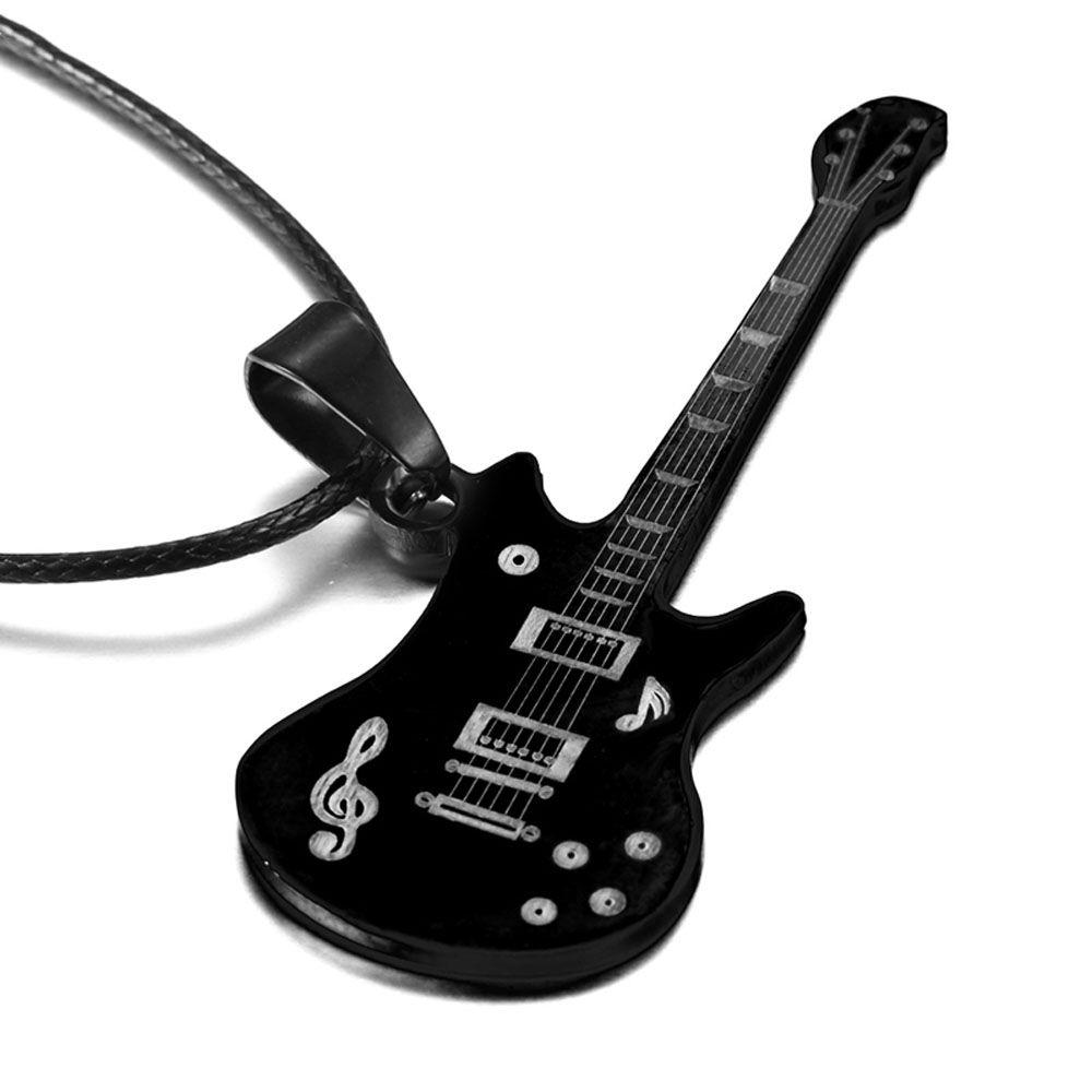 Trendy Guitar Music Sweater chain Pendant Necklaces Jewelry Fashion Accessories Clavicle Chain