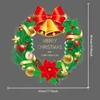 Festive Christmas Wreath Window Stickers,Semi-Matte Finish,For Home,Supermarket,Company,School Party Decorations,Christmas Decor