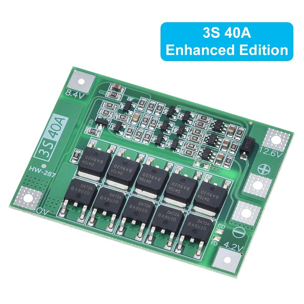 3S / 4S 40A 60A литий-ионная литиевая батарея зарядное устройство плата защиты 18650 BMS для дрели 11,1 в 12,6 в / 14,8 в 16,8 в усиление / баланс