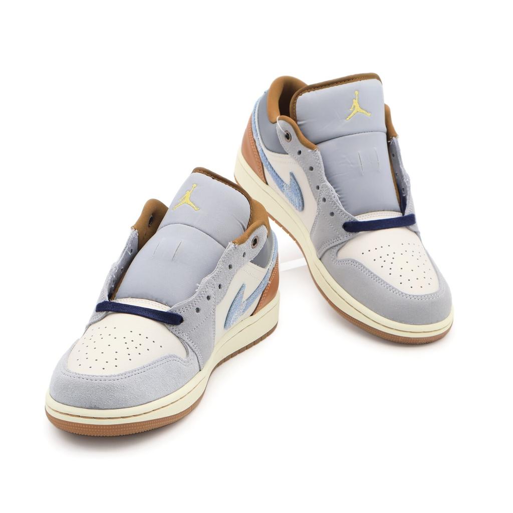 FZ5042-041 Nike Air Jordan 1 Low SE Фантом Янтарно-Коричневый Звездный Синий Деним (Мужской)