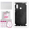 apgo Protective Skin Sticker for the Back+sides Compatible with Huawei P30 Lite, Full Wrap Film, Foil, Vinyl - Pattern Black Leather