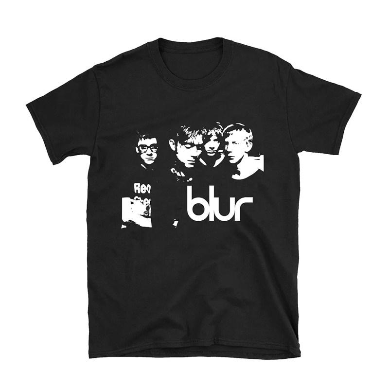 BLUR Bands Британский Рок Панк Музыка Хлопок Свободный Повседневная Готовая к Носке Американский Кэжуал Футболка с Принтом с Коротким Рукавом