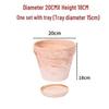 Nordic Style Macchiato Terracotta Flower Pot - Large, Breathable Red Clay with Kiln-Changed Color