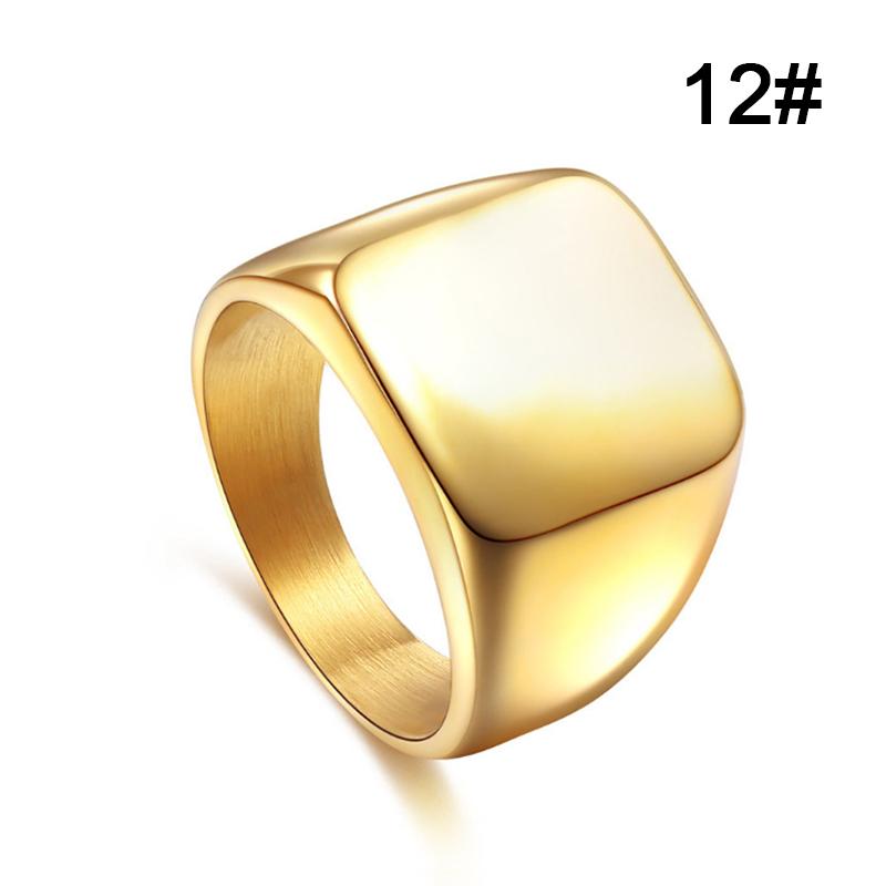 Мужское ювелирное кольцо, простые кольца из нержавеющей стали, цельное полированное классическое модное обручальное кольцо