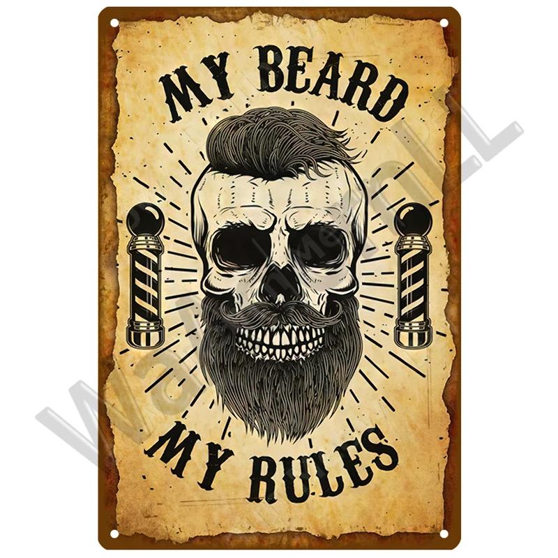 Barber Shop Tin Sign Poster Vintage Wall Posters Metal Sign Decorative Wall Plate Kitchen Plaque Metal Vintage Decor Accessories