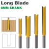 1Pc 8mm Shank Long Cleaning Bottom Router Bit Cutter CNC Woodworking Clean Bits