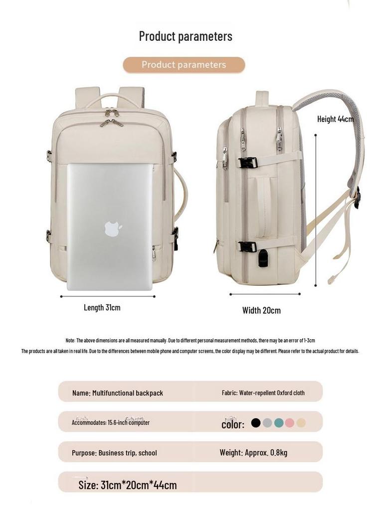 Women's Cross-Border Backpack, Large Capacity, Versatile Travel Bag for Short Business Trips