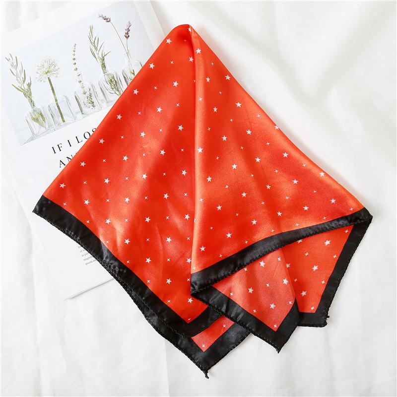 50 * 50cm Spring And Autumn Silk Scarves Versatile Decoration Professional Small Square Scarves Neck Protection Binding Bag