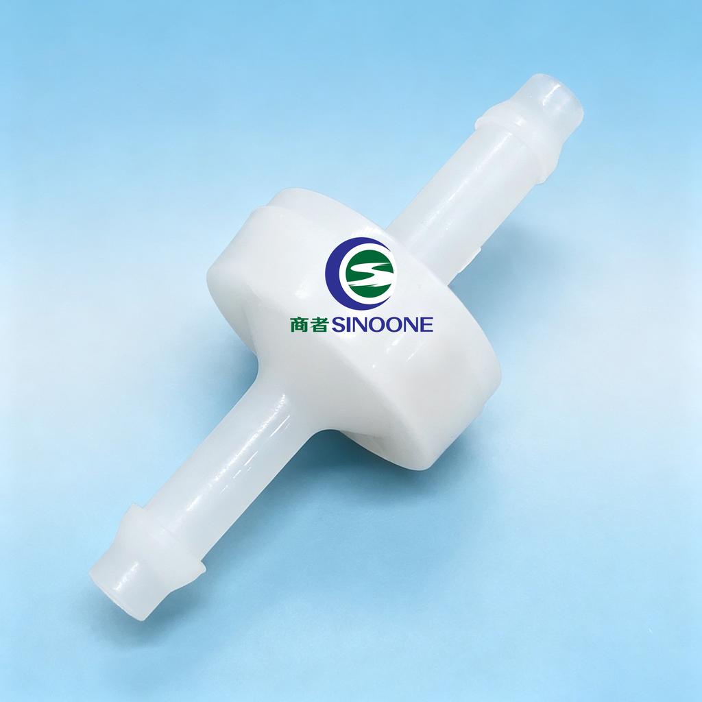 3/16 Inch PVDF Ozone Check Valve Pipeline Connection Maintenance-free Design No Frequent Maintenance or Replacement Required