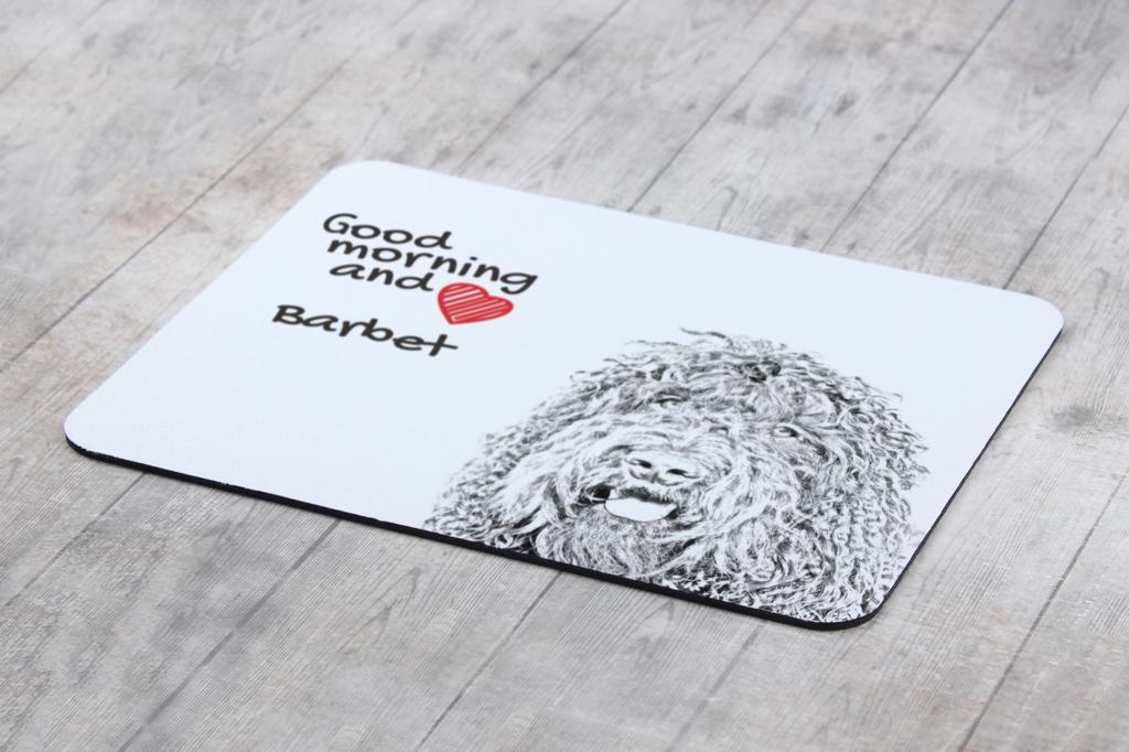 Barbet, French Water Dog – Mouse pad with print, personalized dog-themed mouse pad | Art-Dog