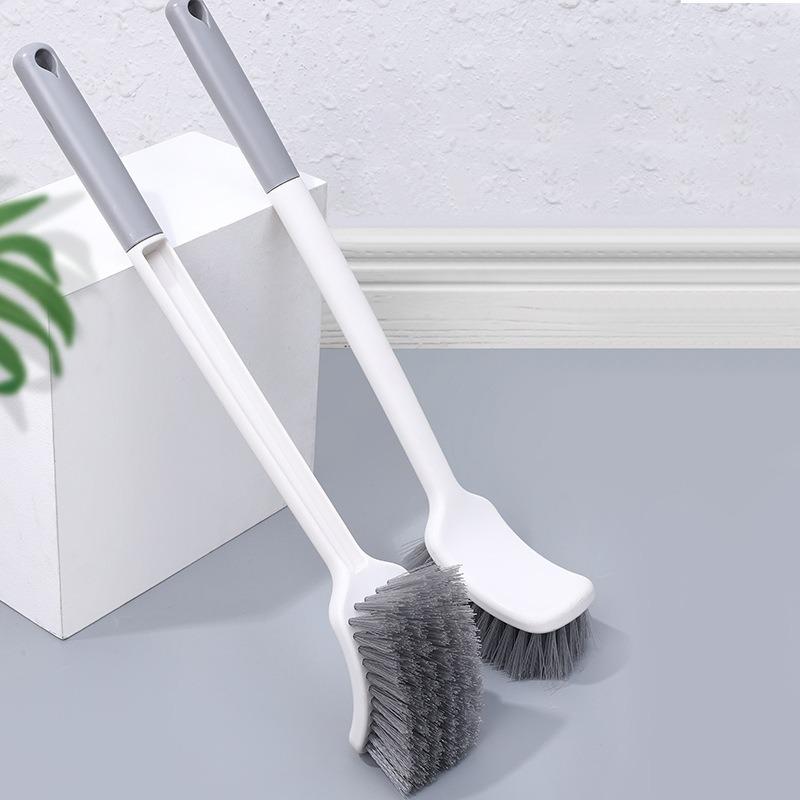 Wall-Mounted Square Toilet Brush: Durable, No-Dead-Corner Design, Punch-Free, Keeps Hands Clean.