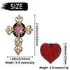 2 Pieces Cross & Heart Shape Car Vent Clips Bling Diamond Car Accessories  Serve As a Gift