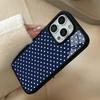 Чехол для телефона с узором в синий горошек, подходит для iPhone 17 16 15 14 13 12 11 Pro/Max/Plus, противоударная задняя крышка