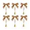 6 pcs New Year Velvet Bow Pendant Luxury Xmas Hanging Decorations Christmas Bow Decoration  Newlywed