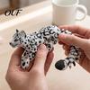Articulated Snow Leopard Toy 3D Printed Fidget Toy, Figure, Realistic Wildlife Desk Decor with Movable Joints, Educational Animal for Boys Stress