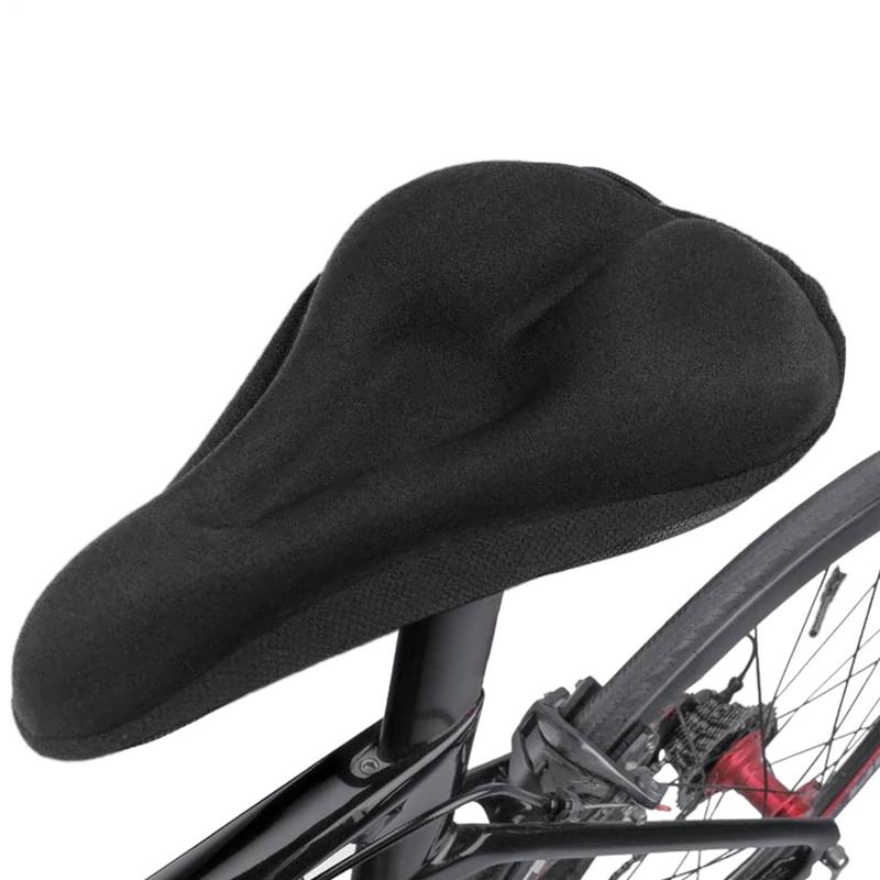 bicycle Seat Cushion Soft Saddle Pad Cycling Comfortable Seat Shock Absorbing Cushion Silicone Pad for Indoor Outdoor Cycling