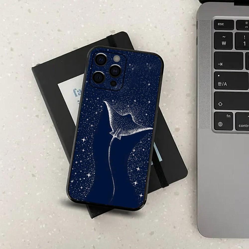 Чехол для телефона с рисунком кита, морского животного, для Apple iPhone 15,14,13,12,11,Pro,X,XS,Max,XR,Plus,Mini, Мягкий черный чехол