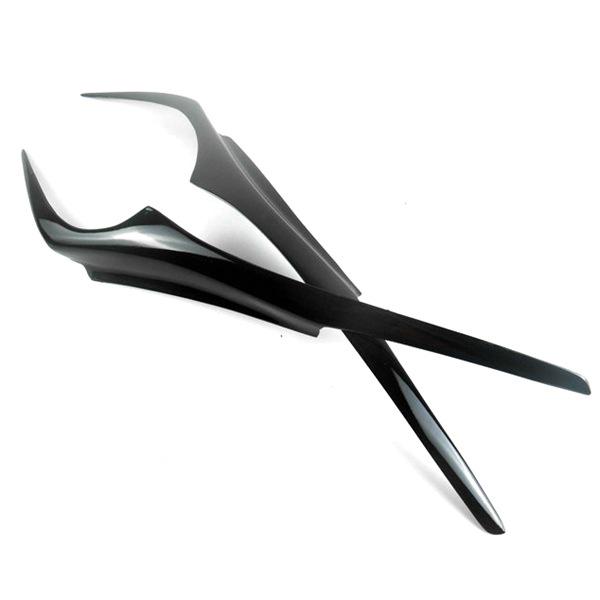 Блестящие черные накладки на фары для BMW 3 серии E90/E91 (2006-2011, 1 пара)