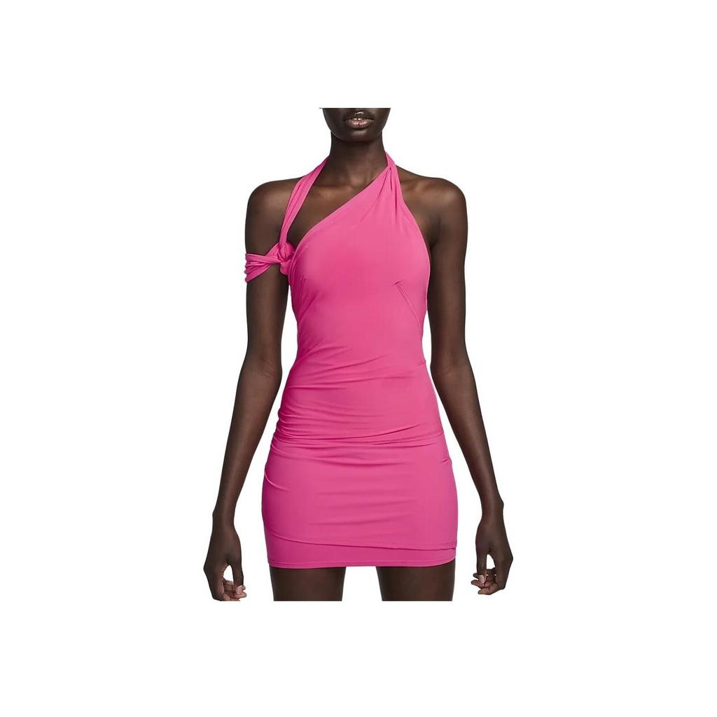 Nike X Jacquemus SS24 Solid Color Casual Stretch Layered Cami Dress Women Dress Watermelon-Red FJ3141-653