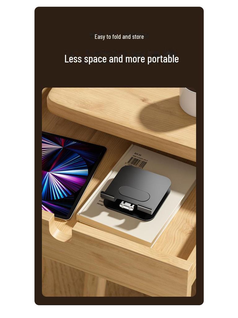 Вращающаяся на 360° полностью металлическая складная подставка для планшета, алюминиевый сплав, подъемный настольный держатель