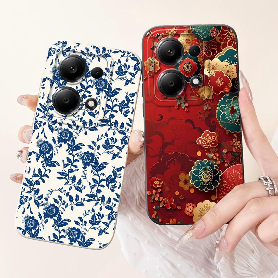 Для Xiaomi Redmi Note 13 4G Чехол Note13 Pro Милый Модный Конфетный Расписной Чехол Мягкий ТПУ Чехол для Телефона Для Redmi Note 13 Pro Plus Сумки