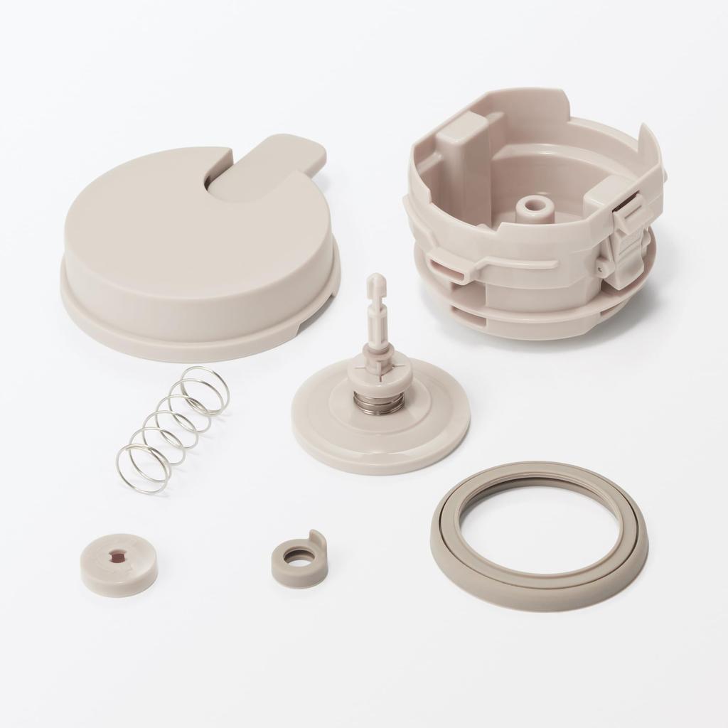 MUJI настольный серый 84334542 С широким горлом, легко моющийся, изолированный, горшок, бежевый, 1,3 л,