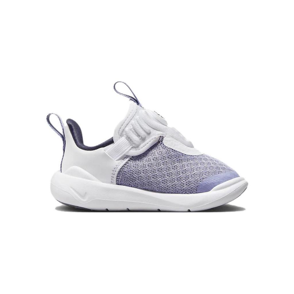 Nike E Series 1.0 TD Slip Resistant Cushioning Breathable Low top Toddler Shoes White Purple Infant And Toddler DV4252-500