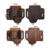 Multitool Belt Sheath Faux Leather EDC Belt Organizer 3 Pockets Belt Pouch with Flashlight Holder Pen Holder Keychain Clip for Men